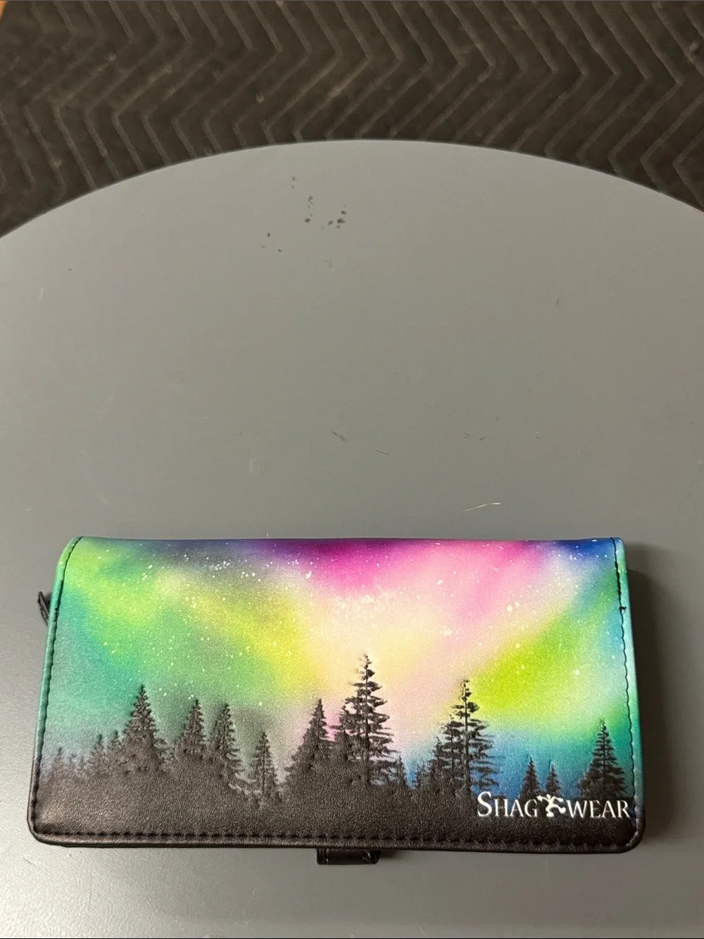 SHAG WEAR Large Zipper Wallet - Moose Scene - Pink & Gray